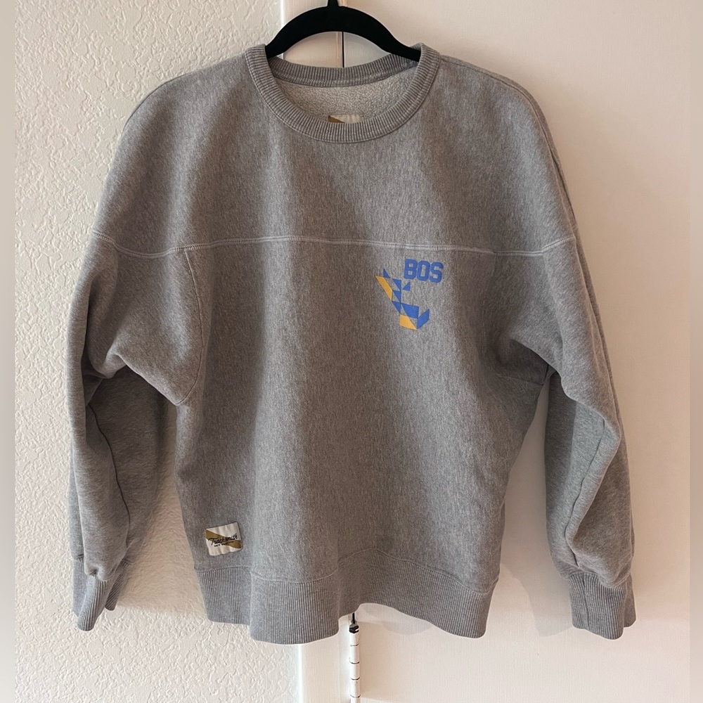 Tracksmith Gray Crew Neck Sweater